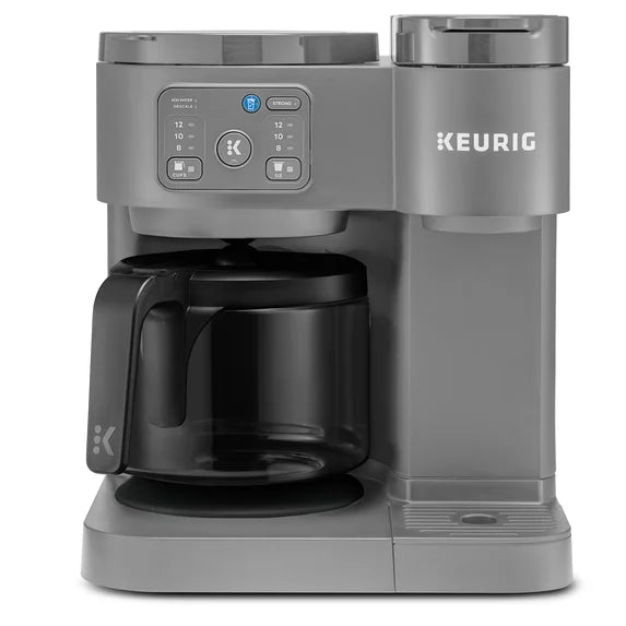 Keurig K-Duo Essentials Hot and Iced Single-Serve K-Cup Pod Coffee Maker and Carafe - Moonlight Grey