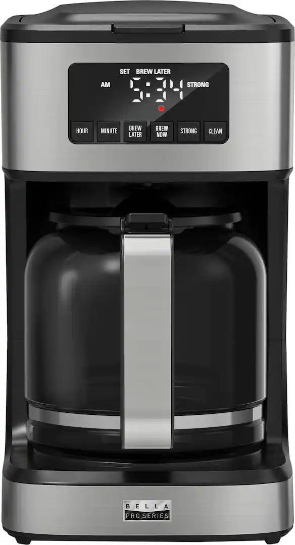 Bella Pro 12-Cup Programmable Coffee Maker Stainless Steel