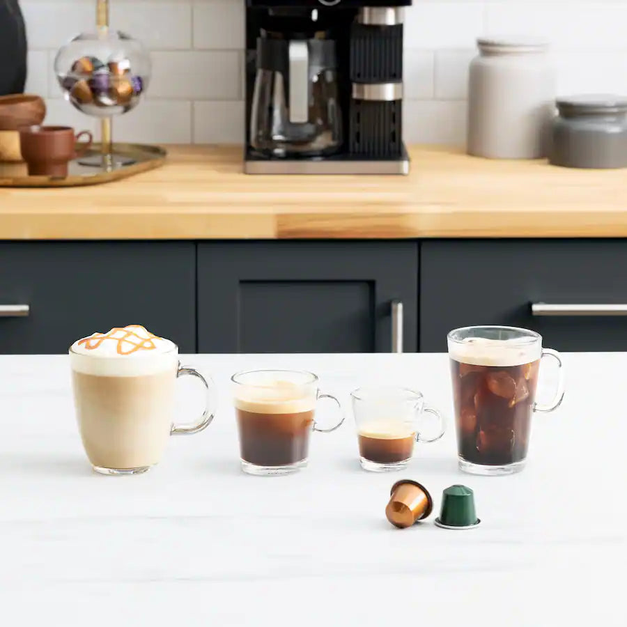 Ninja Espresso and Coffee Barista System, Single Serve and Nespresso, with 12-Cup Carafe - Black