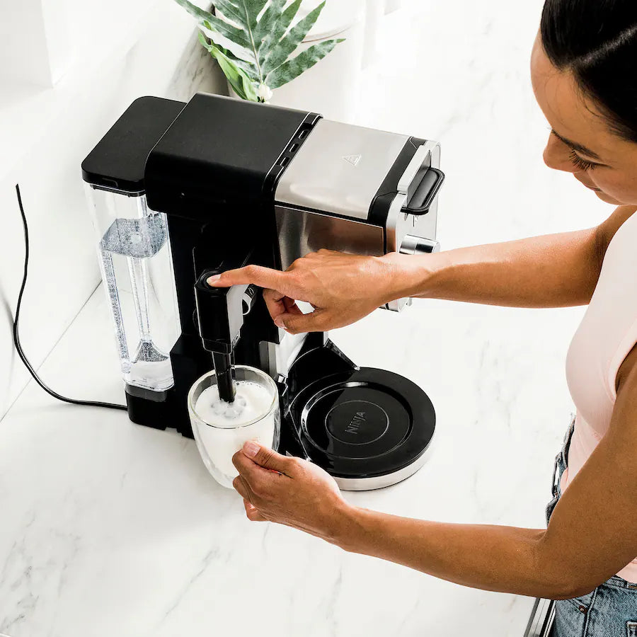 Ninja DualBrew PRO 12-Cup Specialty Coffee System with Thermal Carafe, K-Cup Compatible, Hot Water System and Frother - Black/Silver