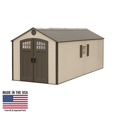 Lifetime 8 ft. × 20 ft. Outdoor Storage Shed, Desert Sand (60120)