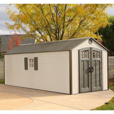 Lifetime 8 ft. × 20 ft. Outdoor Storage Shed, Desert Sand (60120)