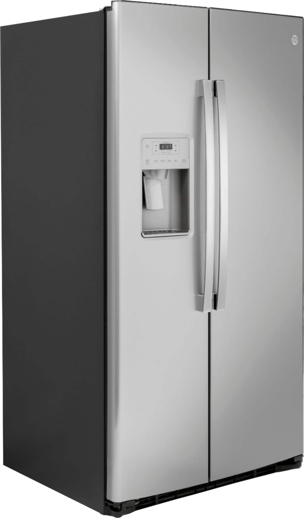 GE 25.3 Cu. Ft. Side-by-Side Refrigerator with External Ice & Water, Stainless Steel