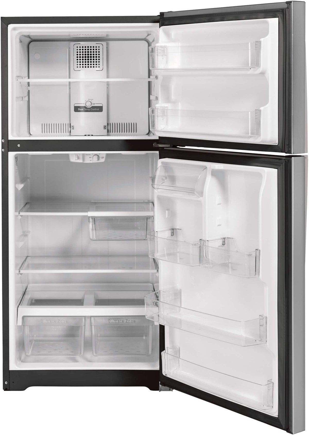 GE 21.9 Cu. Ft. Garage-Ready Top-Freezer Refrigerator, Stainless Steel