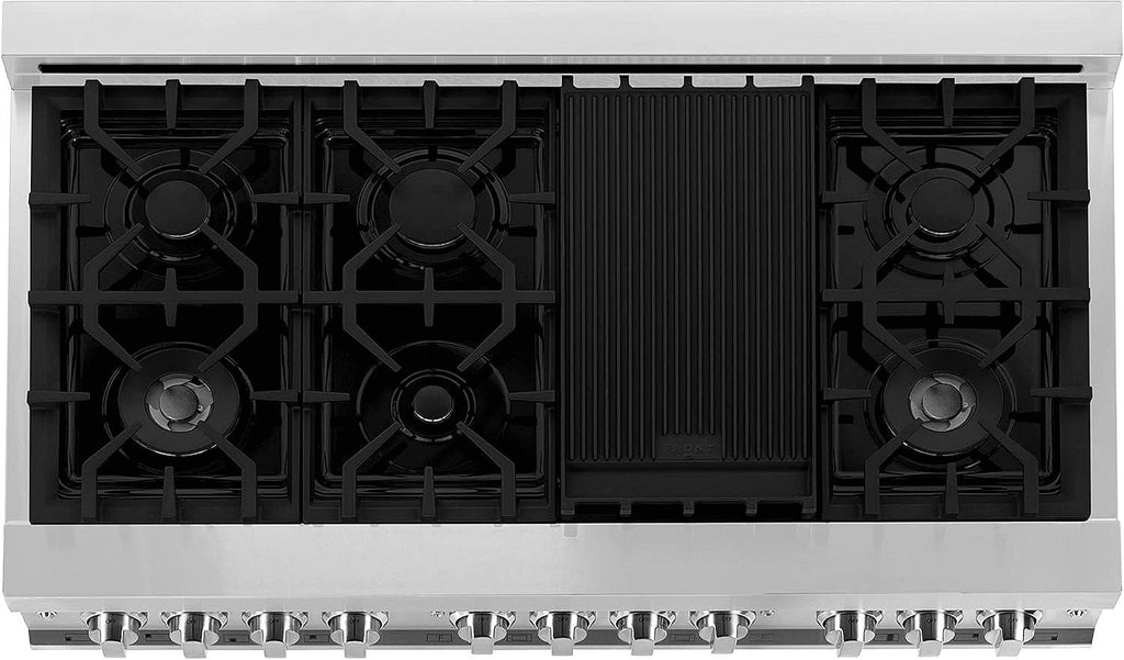 ZLINE Legacy 48 in. Dual-Fuel Range with 7-Burner Gas Cooktop and Electric Double Oven (RA48)