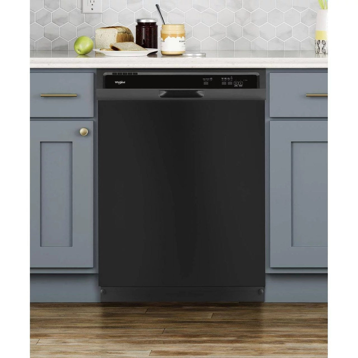 Whirlpool WDF330PAHB 24-Inch Built-In Dishwasher with 1-Hour Wash, Heated Dry and Soil Sensor - Black