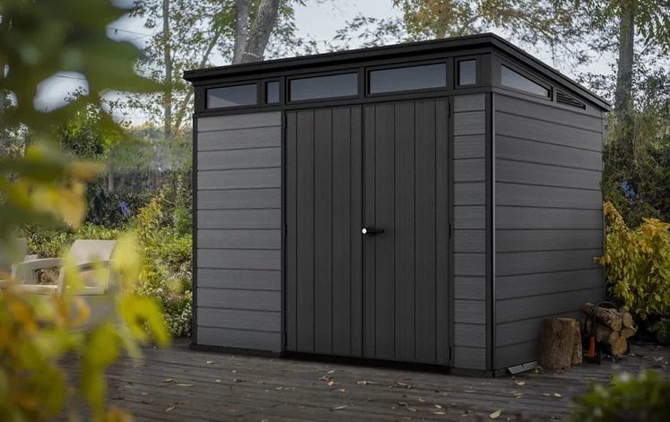 Keter Cortina 9 x 7 ft. Graphite Outdoor Storage Shed (250950)