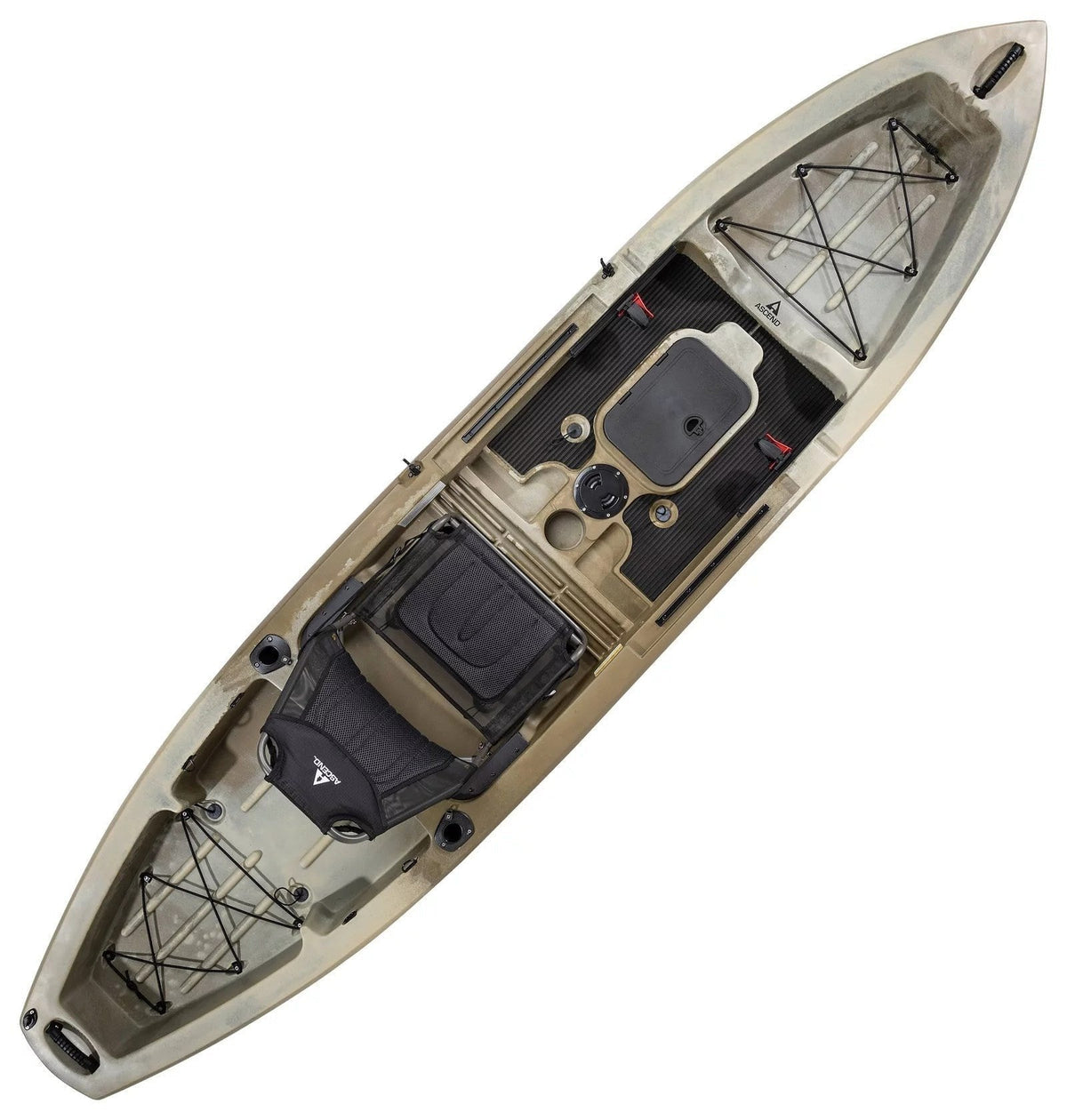 Ascend 12T Sit-On-Top Kayak - Stable and Spacious Fishing and Recreation Kayak