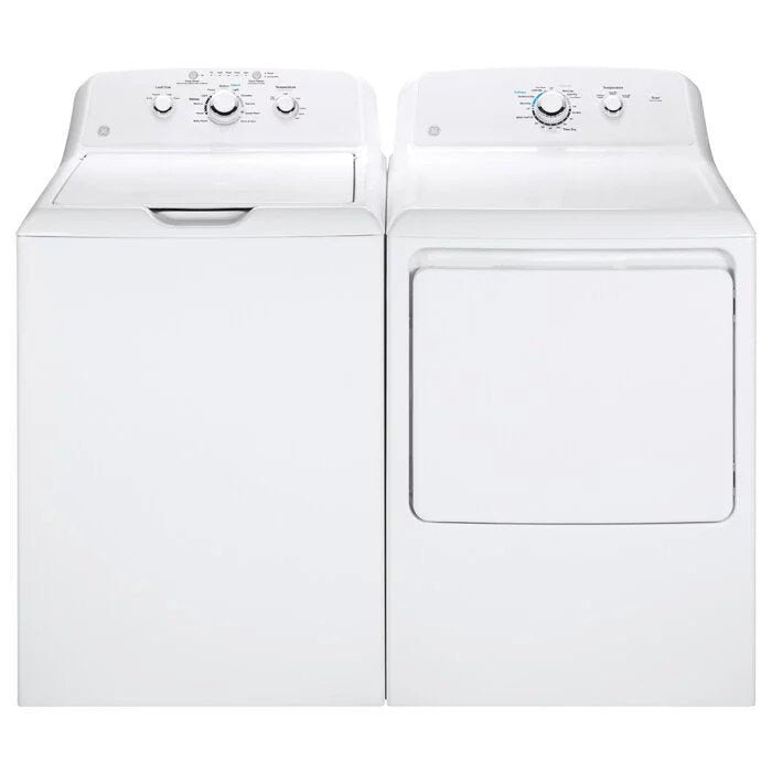 GE 4.2 cu. ft. Top-Load Agitator Washer and 7.2 cu. ft. Electric Dryer Set - GTW335ASNWW and GTD33EASKWW