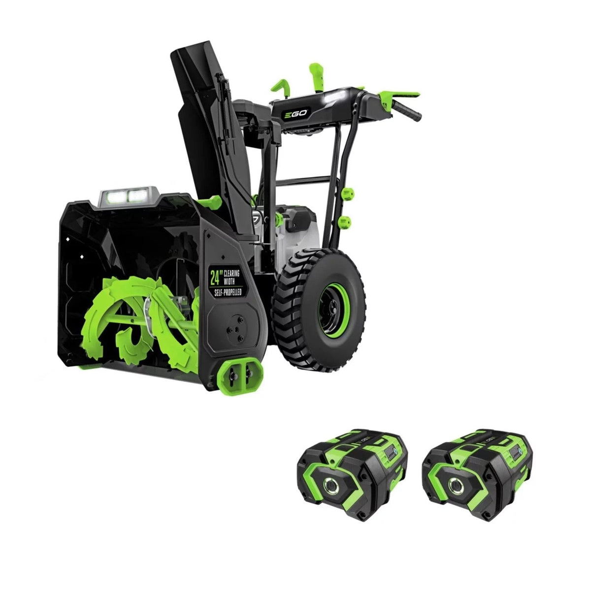 EGO Power+ SNT2405 24-Inch Two-Stage 56V Battery Snow Blower Kit with Two 7.5Ah Batteries and Charger