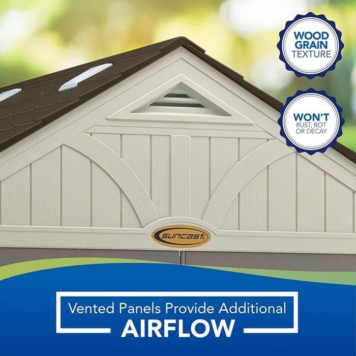 Suncast Tremont BMS8100 8 ft. x 10 ft. Resin Storage Shed