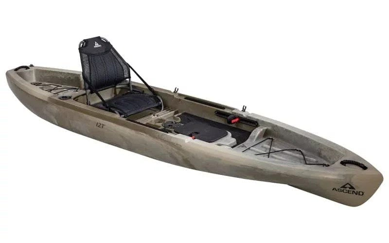 Ascend 12T Sit-On-Top Kayak - Stable and Spacious Fishing and Recreation Kayak