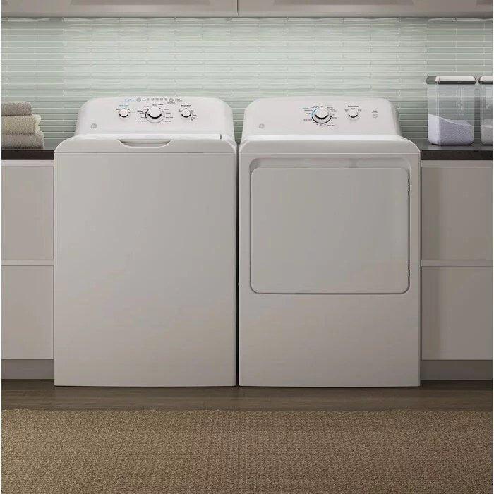 GE 4.2 cu. ft. Top-Load Agitator Washer and 7.2 cu. ft. Electric Dryer Set - GTW335ASNWW and GTD33EASKWW