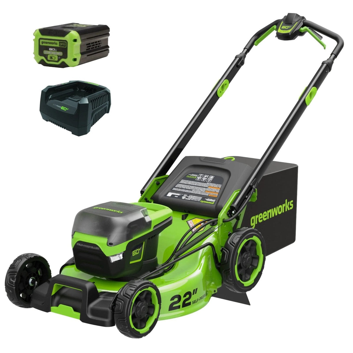 Greenworks Pro 60V 22-Inch Cordless Self-Propelled Push Lawn Mower