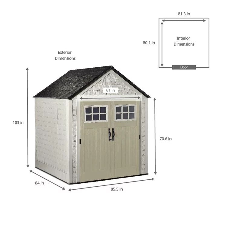 Rubbermaid Big Max 7 x 7 ft. Weather-Resistant Resin Storage Shed