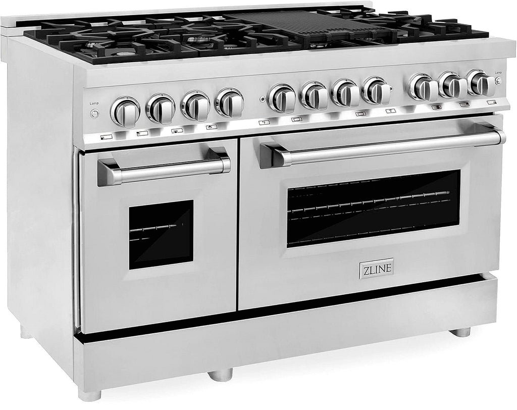 ZLINE Legacy 48 in. Dual-Fuel Range with 7-Burner Gas Cooktop and Electric Double Oven (RA48)