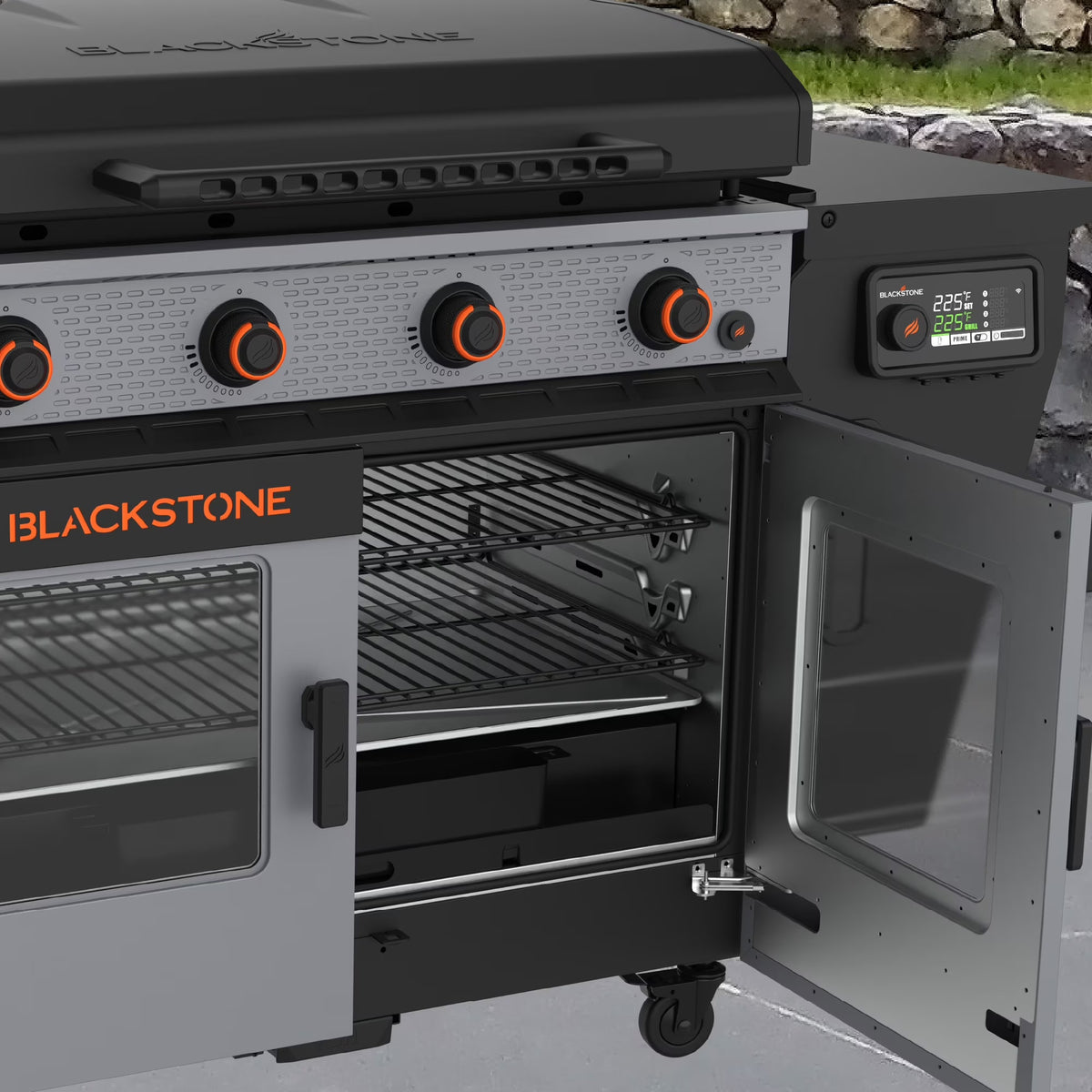 Blackstone Bronco 36 in. Griddle and Vertical Pellet Smoker Combo