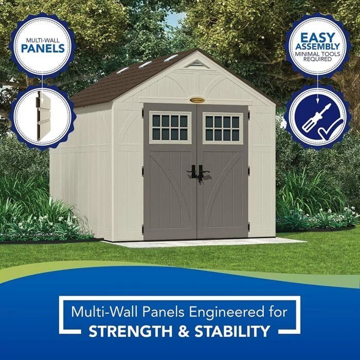 Suncast Tremont BMS8100 8 ft. x 10 ft. Resin Storage Shed
