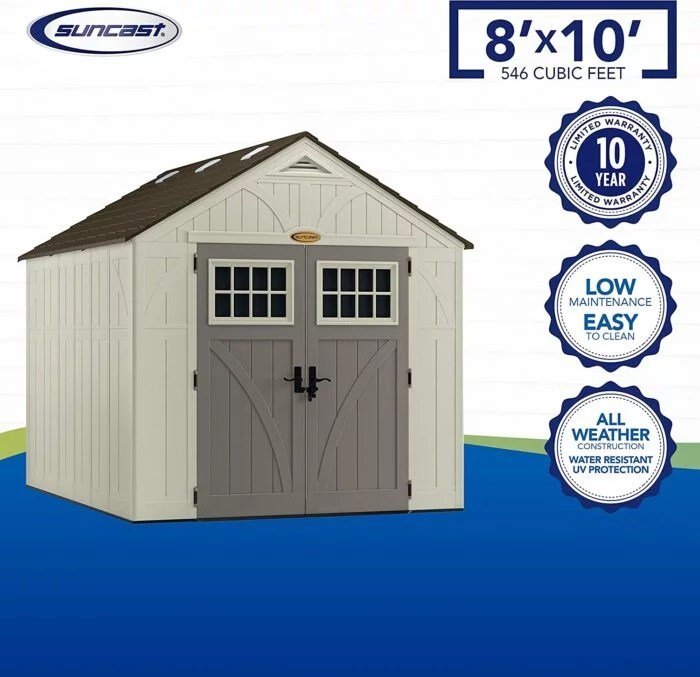 Suncast Tremont BMS8100 8 ft. x 10 ft. Resin Storage Shed