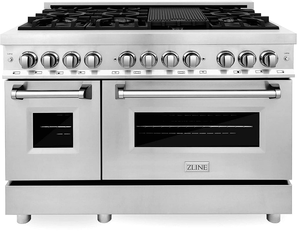 ZLINE Legacy 48 in. Dual-Fuel Range with 7-Burner Gas Cooktop and Electric Double Oven (RA48)