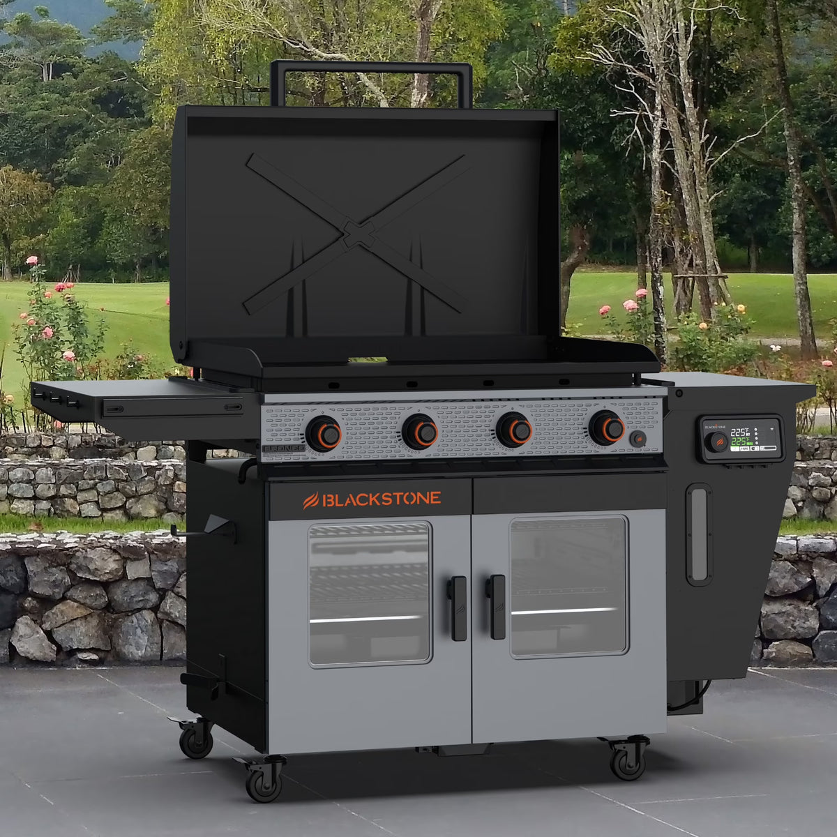 Blackstone Bronco 36 in. Griddle and Vertical Pellet Smoker Combo
