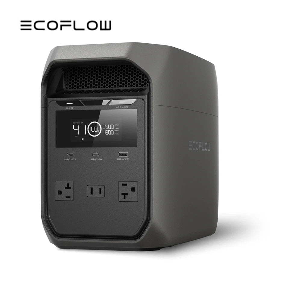 EcoFlow DELTA 3 Classic Portable Power Station, 1024Wh LiFePO4 Battery, 1800W AC Output, Fast Charging, Portable Backup Power