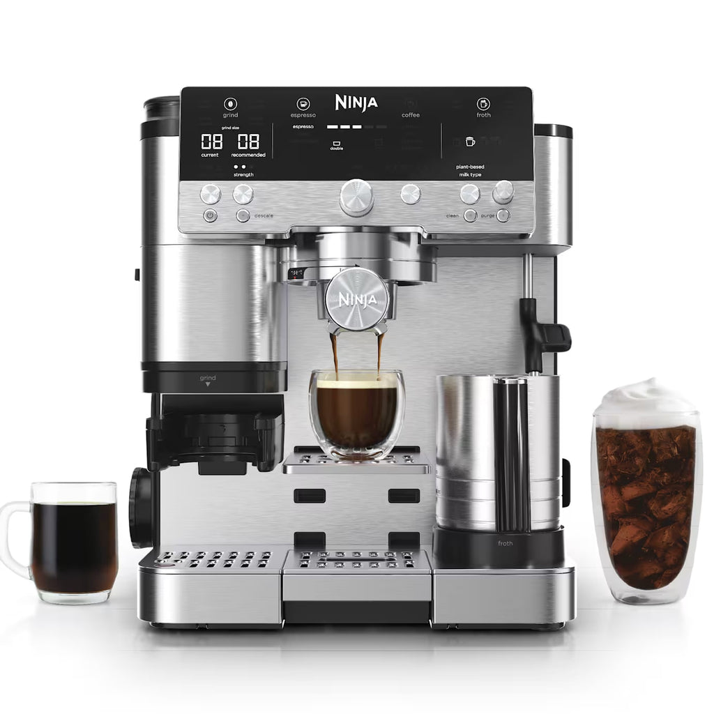 Ninja Luxe Café Premier Series 3-in-1 Espresso, Coffee and Cold Brew Machine with Grinder, Scale and Hands-Free Frother - Stainless Steel