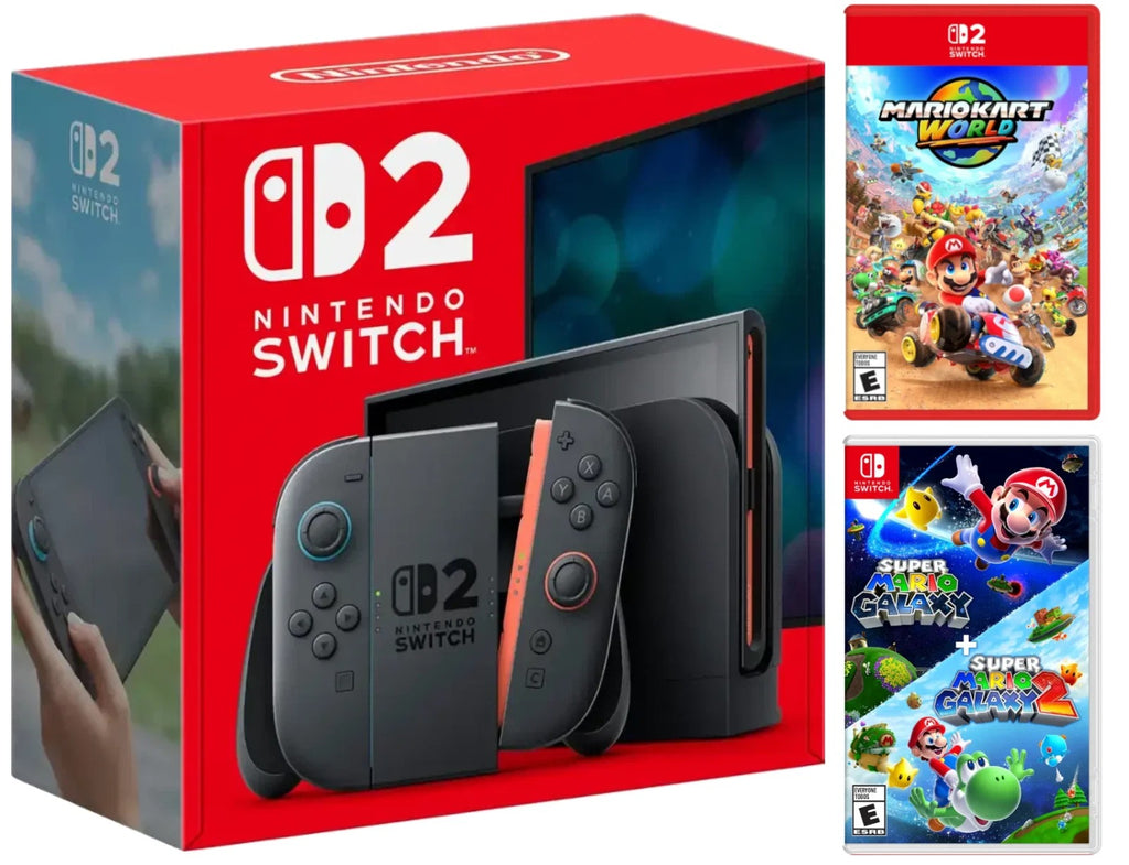 Nintendo Switch 2 Gaming Console + Mario Kart World & Super Mario Galaxy 2