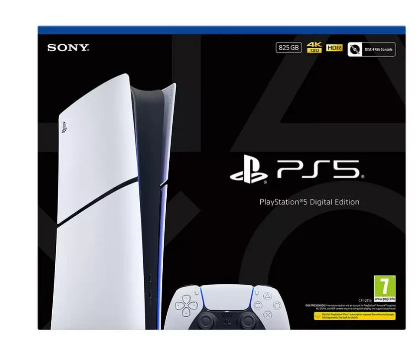 Sony Playstation 5 PS5 Slim Digital Edition Console - White, 825 GB
