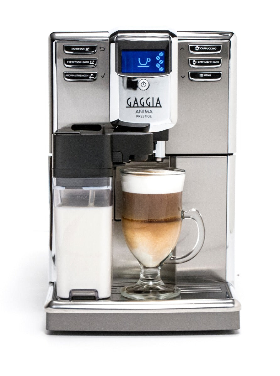 Gaggia Anima Prestige Super-Automatic Espresso Machine – One-Touch Cappuccino & Latte Macchiato, Stainless Steel