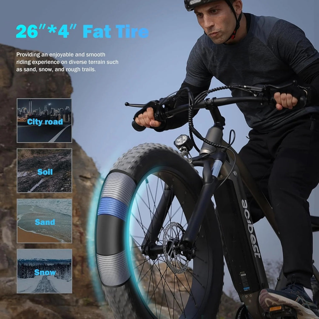 ACTBEST All-Terrain Mountain Electric Bike, 1400W