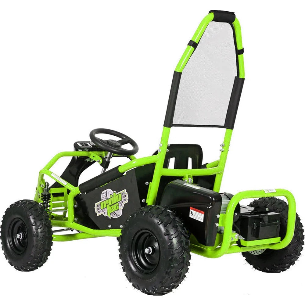 MotoTec Mud Monster Kids Electric 48v 1000w Go Kart Full Suspension Green