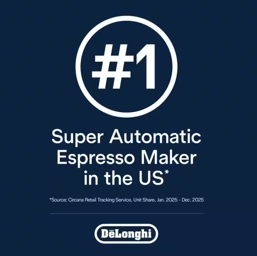 De'Longhi Rivelia Fully Automatic Espresso Machine, Sand Beige – 18 One-Touch Drinks, Built-In Grinder