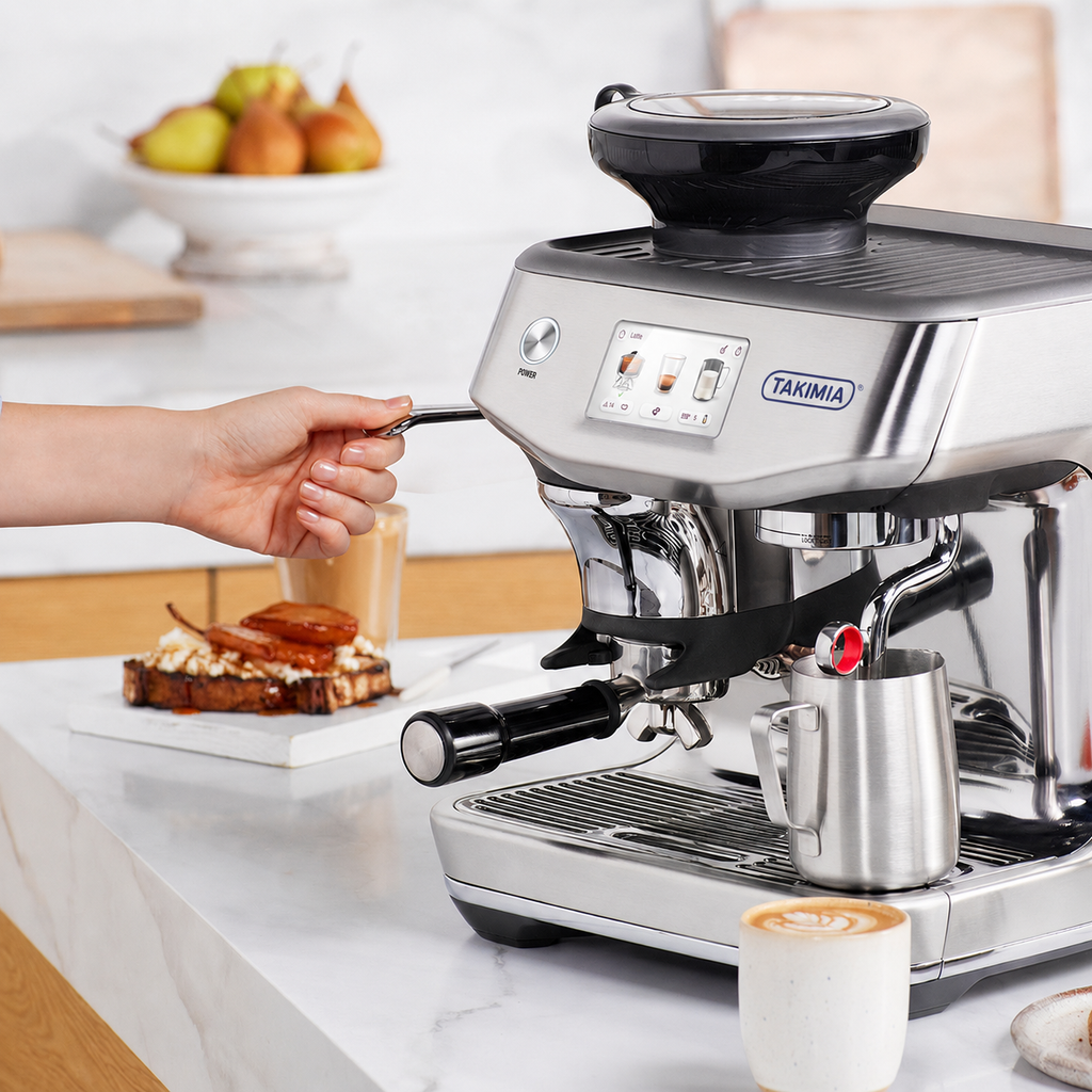 Takimia TouchPress Espresso Machine - Touchscreen Guidance with Assisted Puck System