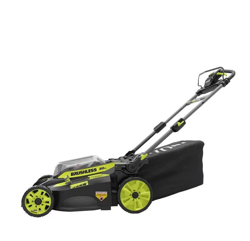 RYOBI 40V Brushless 20-Inch Self-Propelled Lawn Mower Kit with 6.0Ah Battery and Charger - RY401120-Y