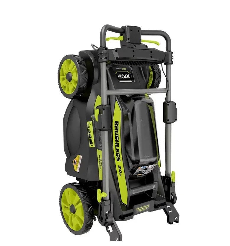 RYOBI 40V Brushless 20-Inch Self-Propelled Lawn Mower Kit with 6.0Ah Battery and Charger - RY401120-Y