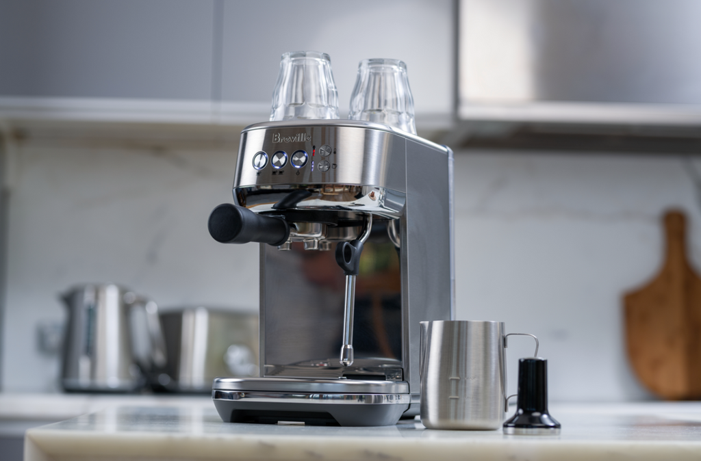 Breville Bambino Plus Espresso Machine – Automatic Milk Frother, Compact Espresso Maker, Brushed Stainless Steel