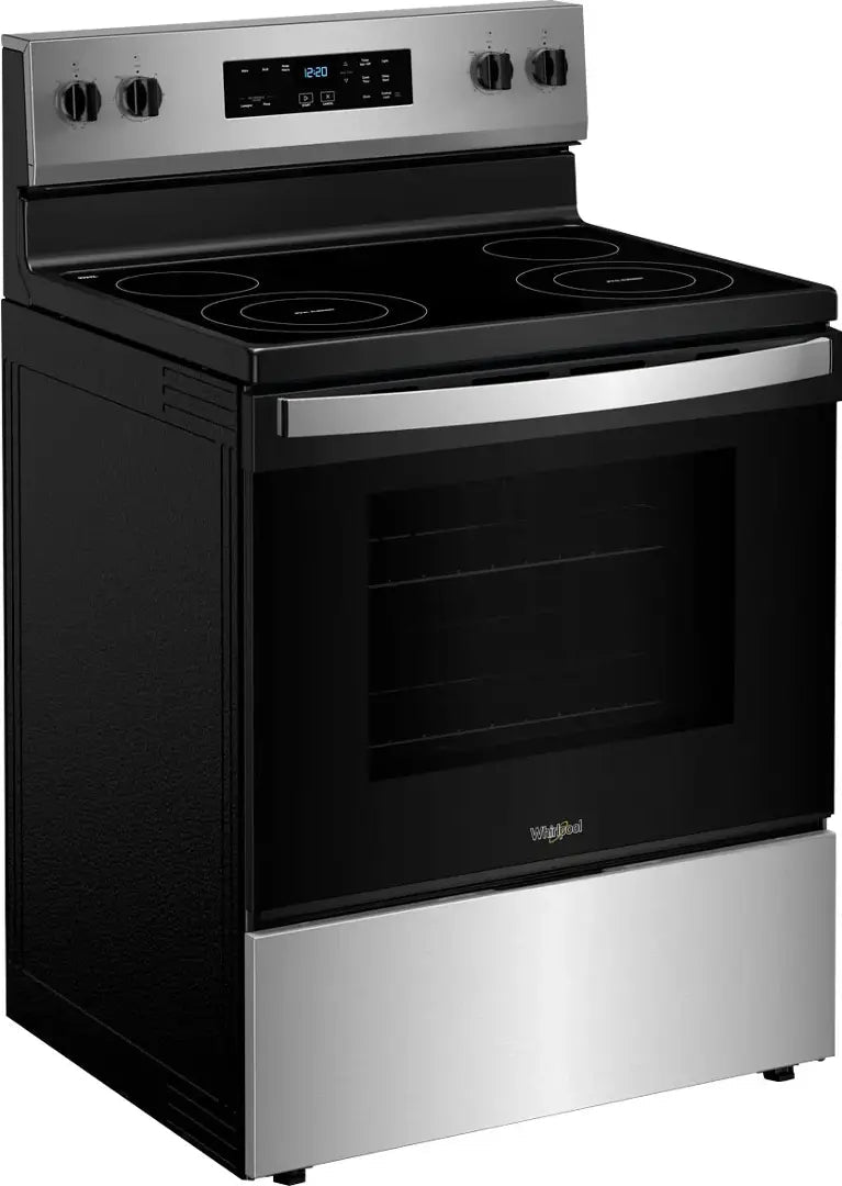 Whirlpool Electric Range – 30-Inch Electric Stove with Glass Cooktop, 5-Element Burners & Self-Cleaning Oven