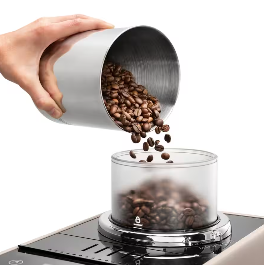 De'Longhi Rivelia Fully Automatic Espresso Machine, Sand Beige – 18 One-Touch Drinks, Built-In Grinder