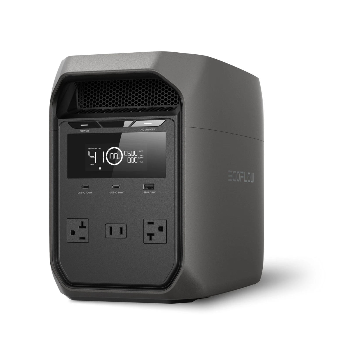 EcoFlow DELTA 3 Classic Portable Power Station, 1024Wh LiFePO4 Battery, 1800W AC Output, Fast Charging, Portable Backup Power