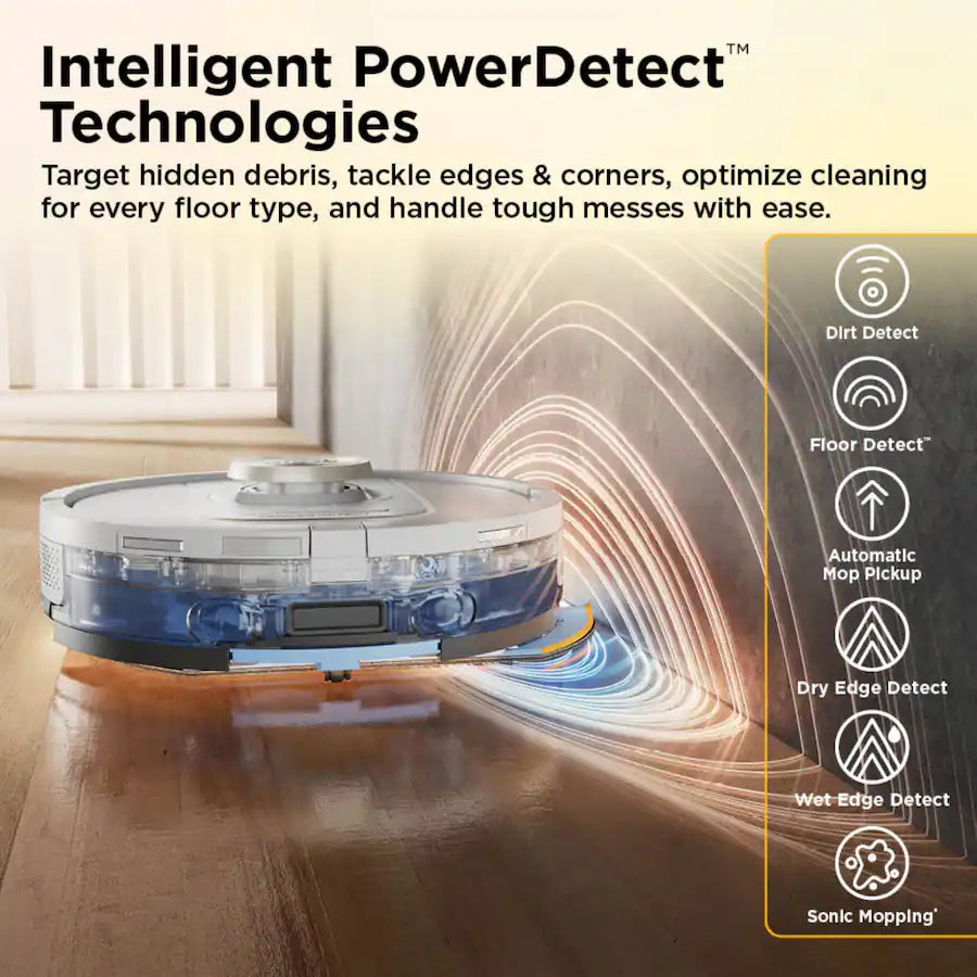 Shark PowerDetect ThermaCharged Robot Vacuum and Mop 2-in-1 with NeverTouch Pro Base